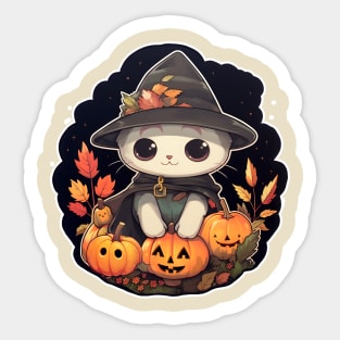 Halloween Kitten Sticker